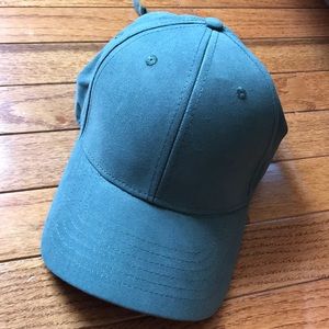 Green suede baseball hat